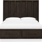 Dorsey California King-size Wooden Two Drawer Storage Bed in Basalt Grey