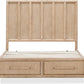 Dorsey Queen-size Two Drawer Storage Bed in Granola