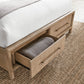 Dorsey King-size Two Drawer Storage Bed in Granola