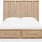Dorsey California King-size Two Drawer Storage Bed in Granola