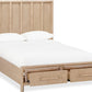Dorsey California King-size Two Drawer Storage Bed in Granola