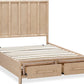 Dorsey King-size Two Drawer Storage Bed in Granola