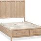 Dorsey California King-size Two Drawer Storage Bed in Granola