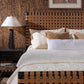 Dorsey King-size Woven Panel Bed in Basalt Grey and Ginger