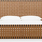 Dorsey Queen-size Woven Panel Bed in Basalt Grey and Ginger