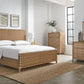 Dorsey King-size Woven Panel Bed in Granola and Ginger