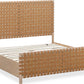 Dorsey Queen-size Woven Panel Bed in Granola and Ginger