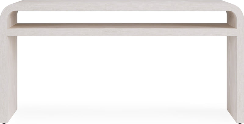 Drake Ash Wood Console Table in Sugar