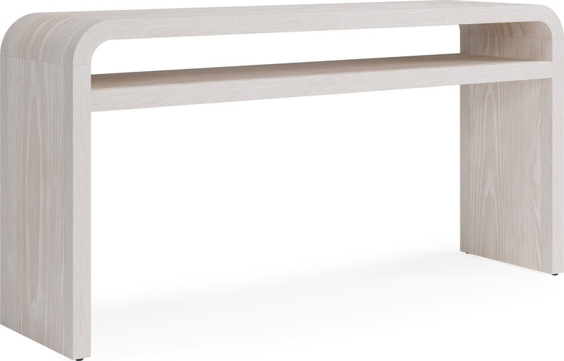 Drake Ash Wood Console Table in Sugar