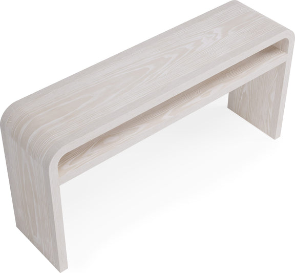 Drake Ash Wood Console Table in Sugar
