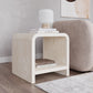 Drake Ash Wood Side Table in Sugar