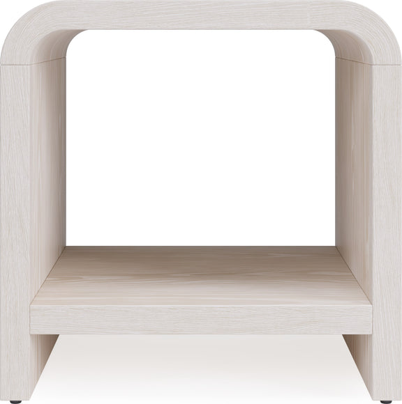 Drake Ash Wood Side Table in Sugar