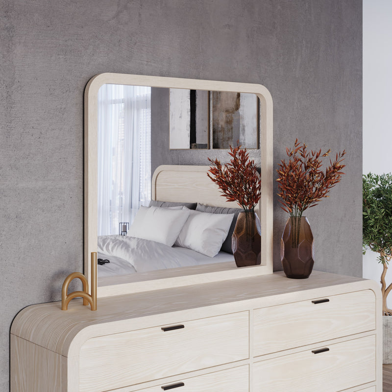 Drake Beveled Glass Wall or Dresser Mirror in Sugar
