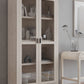 Drake Glass Door Wooden Bookcase in Sugar