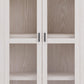 Drake Glass Door Wooden Bookcase in Sugar