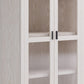 Drake Glass Door Wooden Bookcase in Sugar