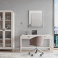 Drake Glass Door Wooden Bookcase in Sugar