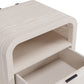 Drake One Drawer One Shelf USB-Charging Nightstand in Sugar