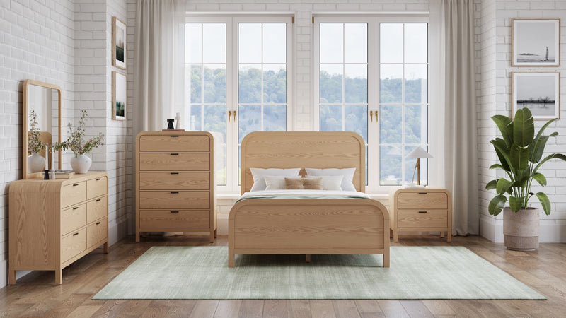 Drake Queen Bed - Timber