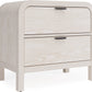 Drake Two Drawer USB-Charging Nightstand in Sugar