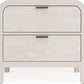 Drake Two Drawer USB-Charging Nightstand in Sugar