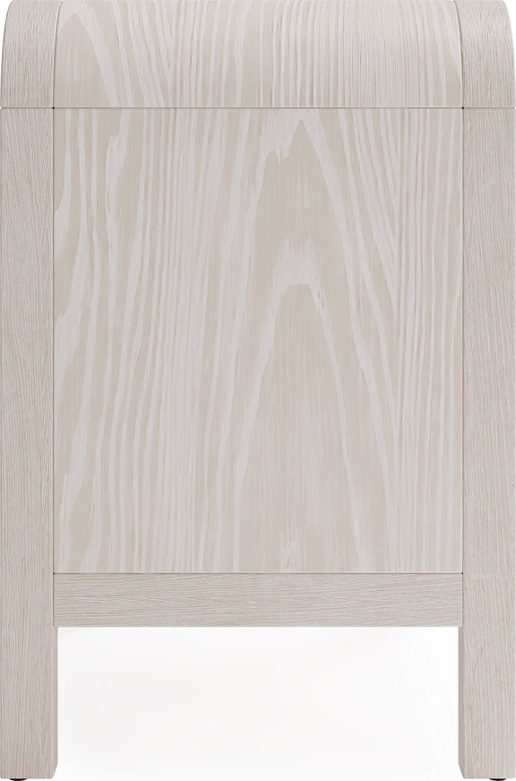 Drake Two Drawer USB-Charging Nightstand in Sugar
