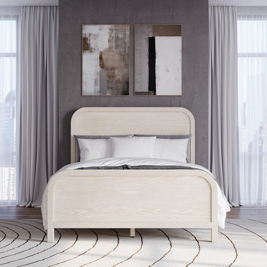 Drake King-size Wood Platform Bed in Sugar