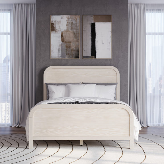 Drake Queen-size Wood Platform Bed in Sugar