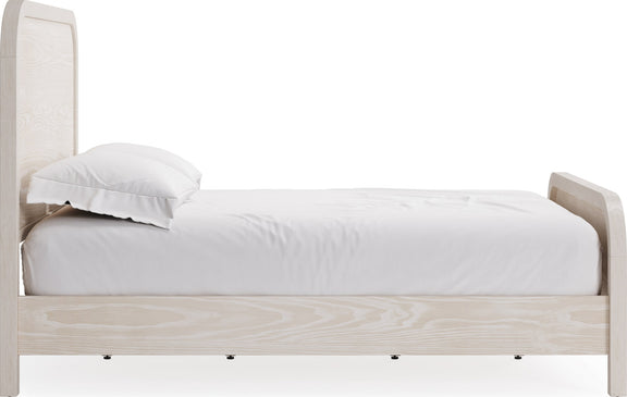 Drake California King-size Wood Platform Bed in Sugar