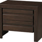 Element Charging Station Nightstand in Chocolate Brown