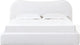Elena King-size Upholstered Bed in Vanilla Linen