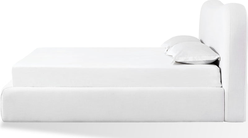Elena California King-size Upholstered Bed in Vanilla Linen