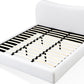 Elena Full-size Upholstered Bed in Vanilla Linen