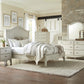 Ella Solid Wood California-King Crown Bed in White Wash