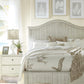 Ella Solid Wood California-King Crown Bed in White Wash