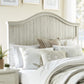 Ella Solid Wood California-King Crown Bed in White Wash