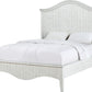 Ella Solid Wood California-King Crown Bed in White Wash