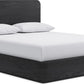 Elora California King-Size Ash Wood Platform Bed in Jet