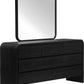 Elora Beveled Glass Mirror in Jet Black Ash