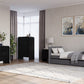 Elora Five Drawer Chest in Jet Black Ash