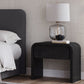 Elora One Drawer Nightstand in Jet Black Ash
