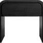 Elora One Drawer Nightstand in Jet Black Ash