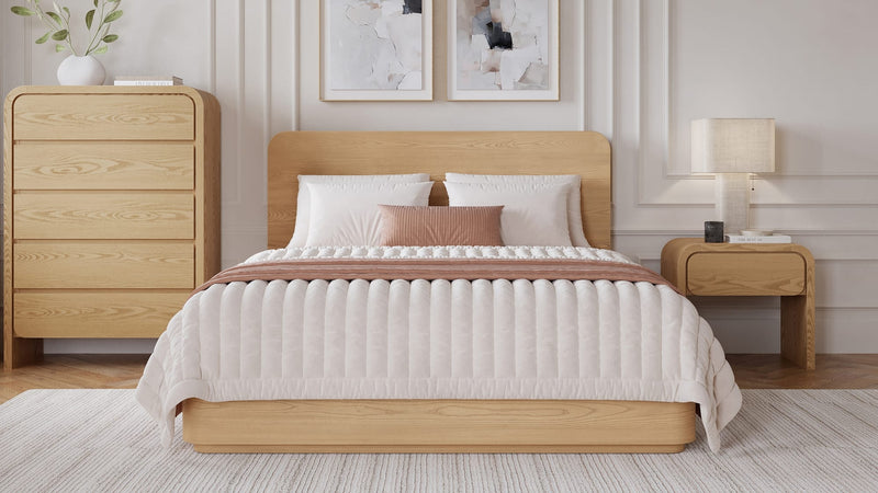 Elora QN Wood Bed-Timber