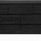 Elora Seven Drawer Dresser in Jet Black Ash