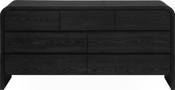 Elora Seven Drawer Dresser in Jet Black Ash