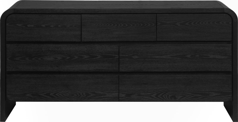 Elora Seven Drawer Dresser in Jet Black Ash