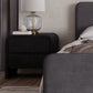Elora Two Drawer Nightstand in Jet Black Ash