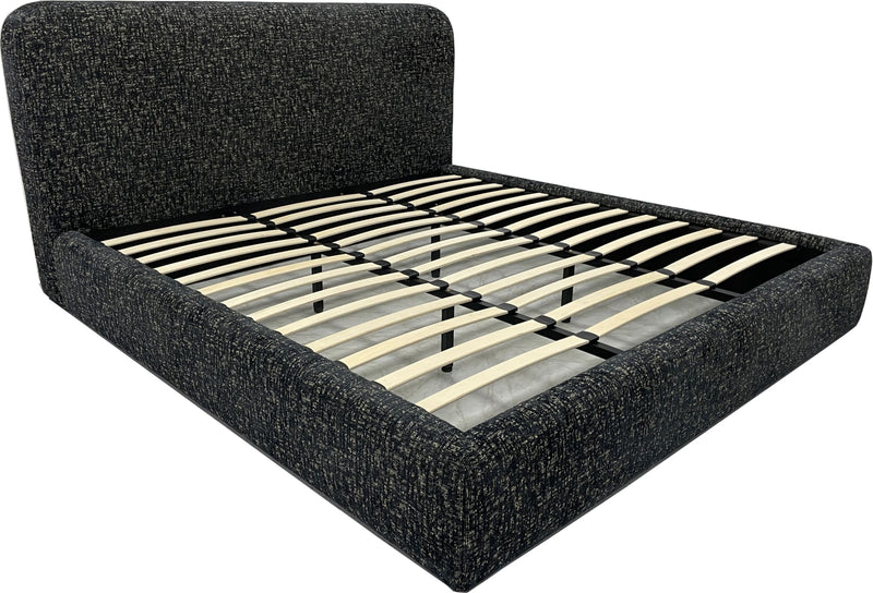 Elora King-Size Upholstered Platform Bed in Moonlight Chenille