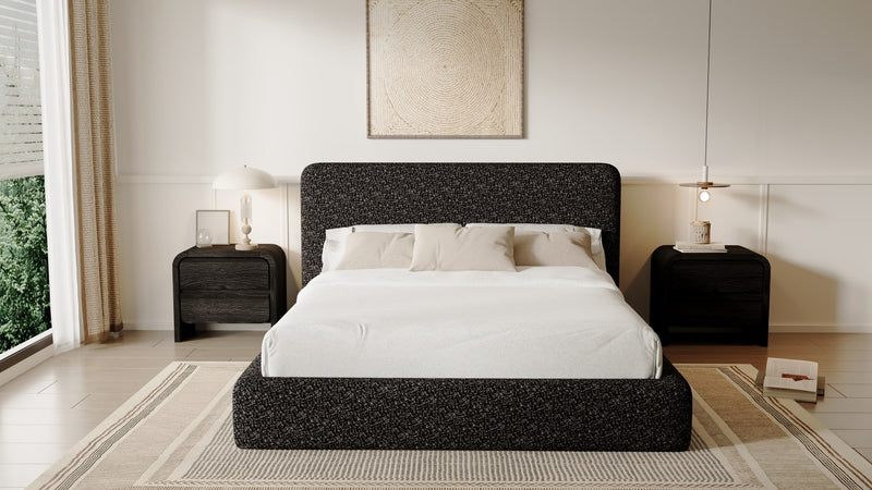 Elora Full-Size Upholstered Platform Bed in Moonlight Chenille