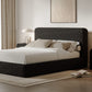 Elora King-Size Upholstered Platform Bed in Moonlight Chenille